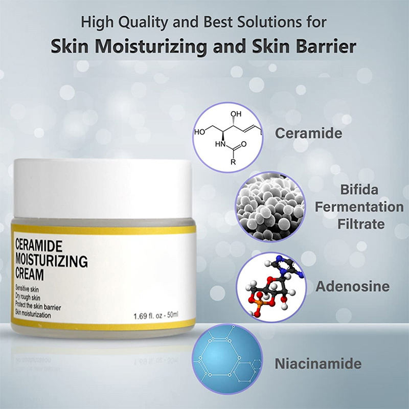 Krem ceramidowy nawilża i nawilża, poprawia kondycję skóry oraz zapobiega wysuszaniu i pękaniu skóry 50g