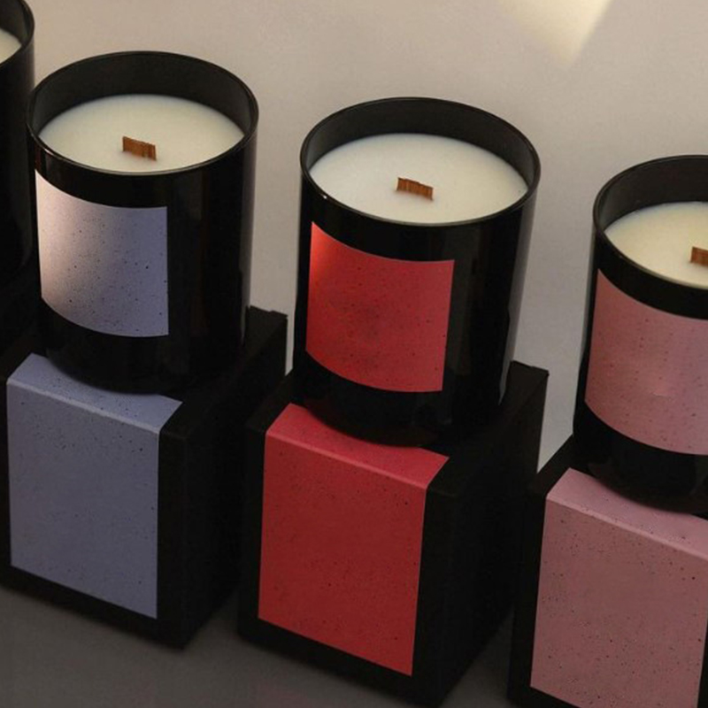 220g Kubek o grubym dnie Ekologiczny, bezdymny rdzeń z drewna Wysokiej klasy pudełko upominkowe Roślinny olejek eteryczny Wosk sojowy Świeca zapachowa