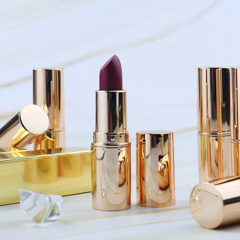 Naga szminka kosmetyczna seksowna czerwona matowa kremowa wodoodporna szminka